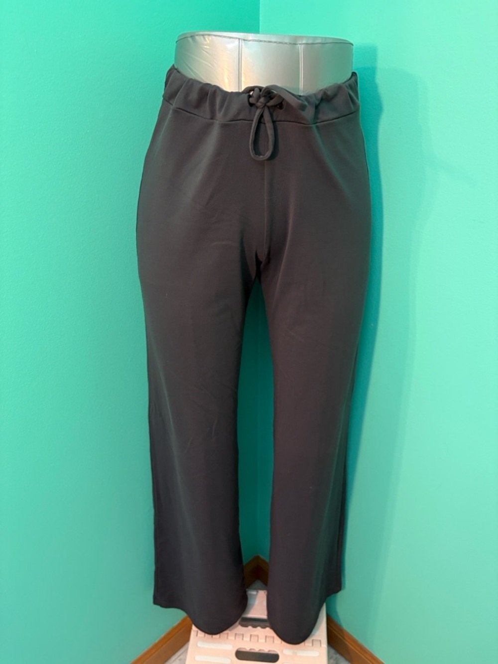 Susana Monaco Black Wide-Leg Drawstring Pants